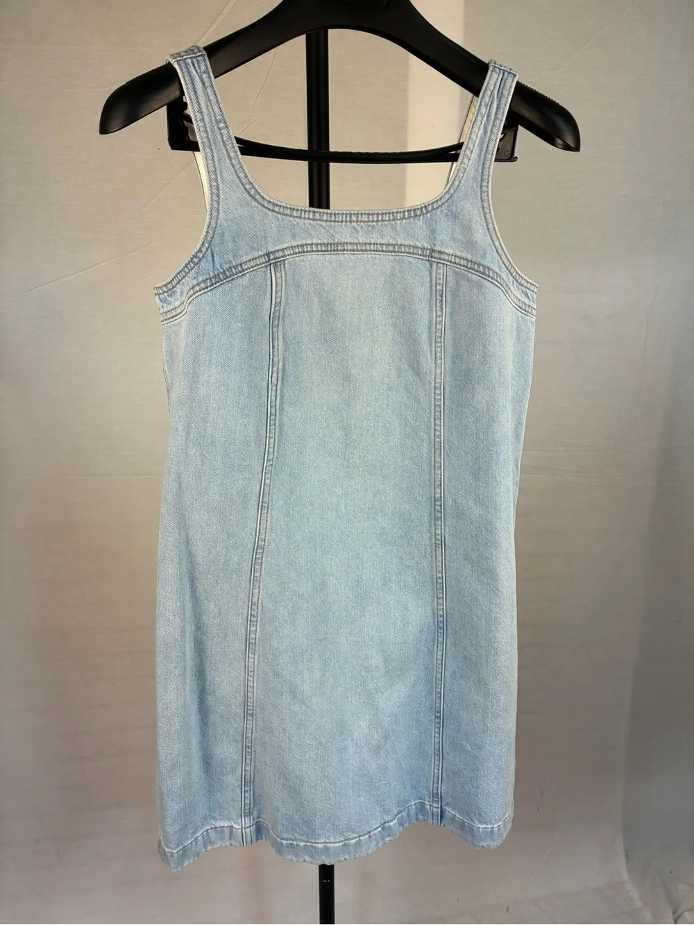 Madewell A-Line Sleeveless Mini Dress in Light Chambray S - Picture 2 of 9